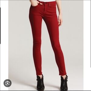 RED RAG AND BONE for NORDSTROM SKINNY ZIPPER JEANS SIZE 32 MINT CONDITION‎